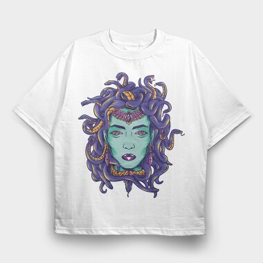 Medusa Face, Tricou Oversize Barbati (Unisex)