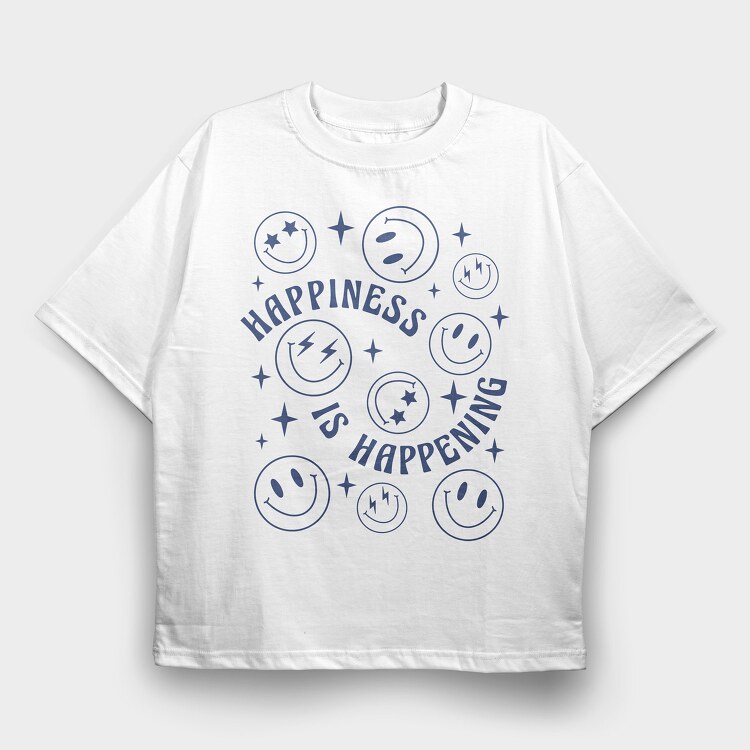 Happiness Happening, Tricou Oversize Barbati (Unisex)