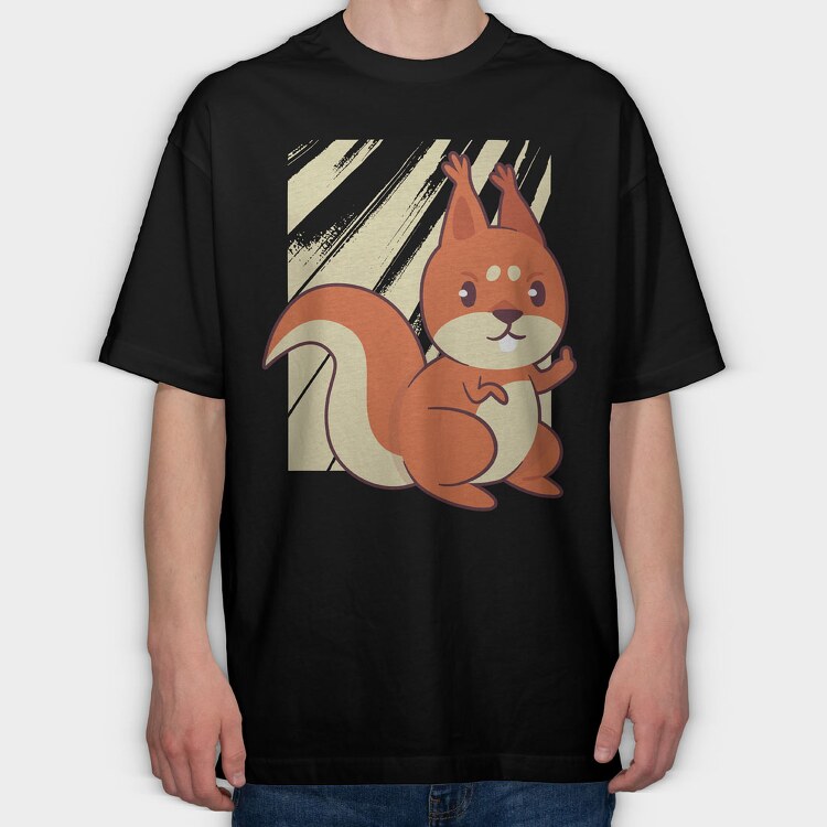 Squirrel, Tricou Oversize Barbati (Unisex)