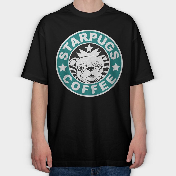 Starpugs Coffee, Tricou Oversize Barbati (Unisex)
