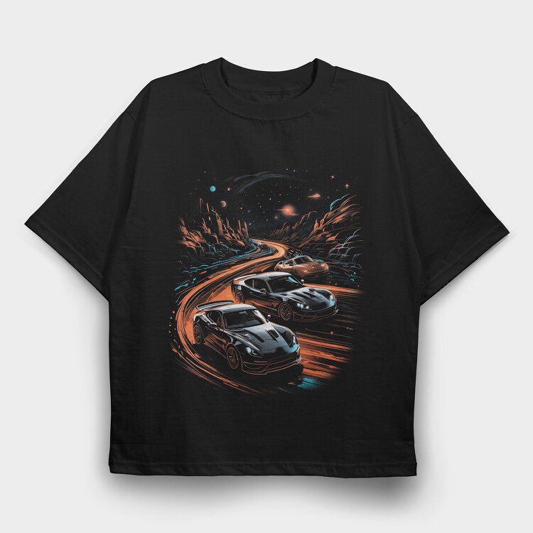 Racing, Tricou Oversize Barbati (Unisex)