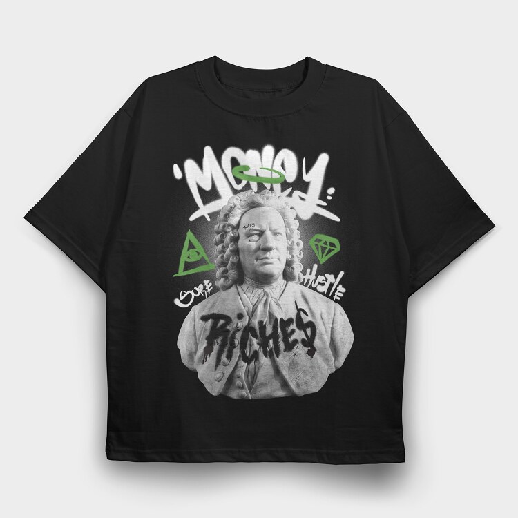 Statue Graffitti Money, Tricou Oversize Barbati (Unisex)