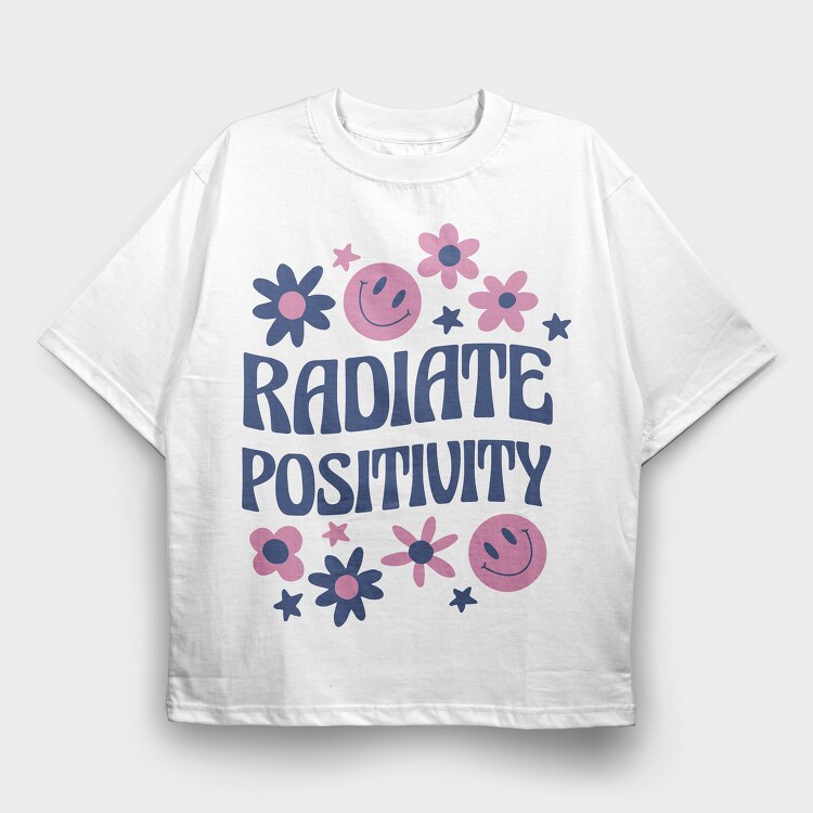 Radiate Positivity, Tricou Oversize Barbati (Unisex)