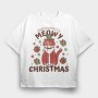 Meowy Christmas, Tricou Oversize Barbati (Unisex)