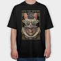 Steampunk Cat, Tricou Oversize Barbati (Unisex)