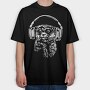 Headphones Meerkat, Tricou Oversize Barbati (Unisex)