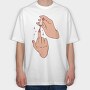 Middle Finger Nail Polish, Tricou Oversize Barbati (Unisex)