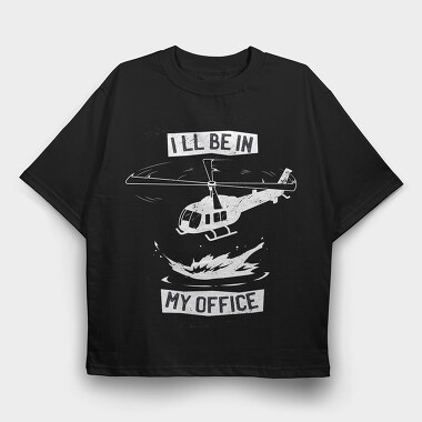 Helicopter Office, Tricou Oversize Barbati (Unisex)