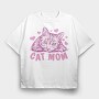 Cat Mom Pink, Tricou Oversize Barbati (Unisex)