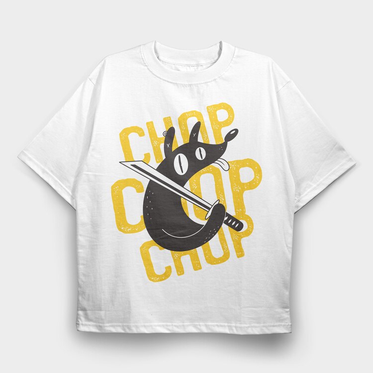 Chop Dog, Tricou Oversize Barbati (Unisex)