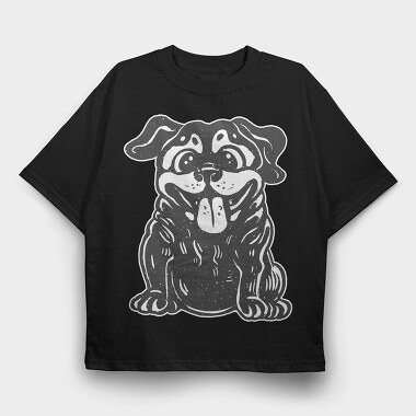Funny Blackdog, Tricou Oversize Barbati (Unisex)