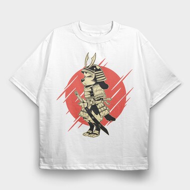 Samurai Dog, Tricou Oversize Barbati (Unisex)