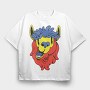 Llama Chewing, Tricou Oversize Barbati (Unisex)