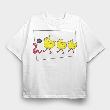 Worm Chicks, Tricou Oversize Barbati (Unisex)