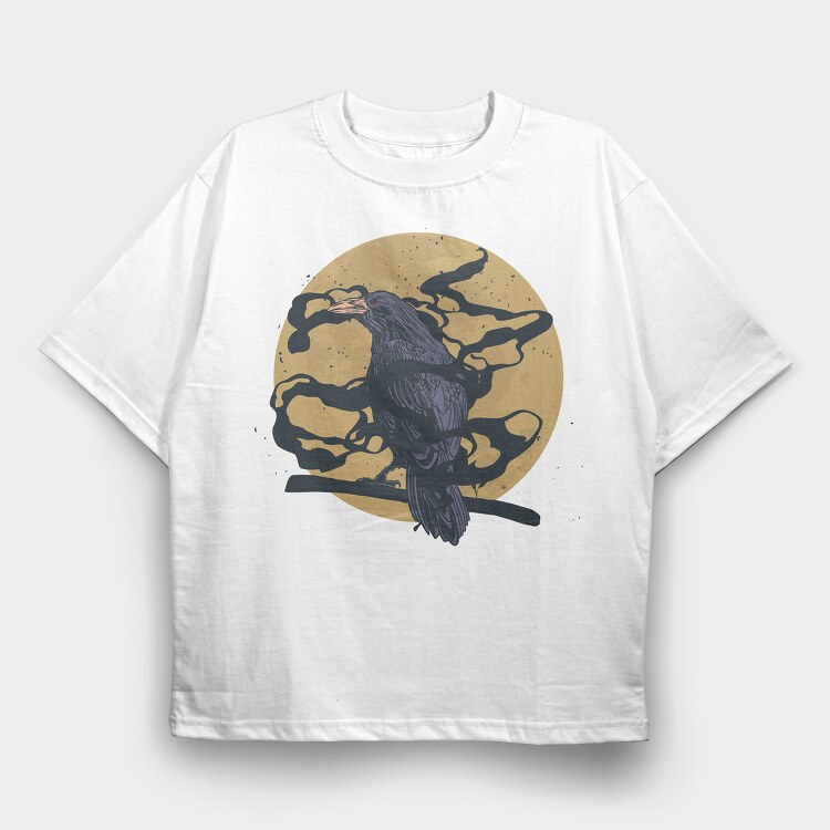 Raven, Tricou Oversize Barbati (Unisex)