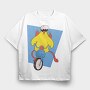 Chicken Motorcycle, Tricou Oversize Barbati (Unisex)