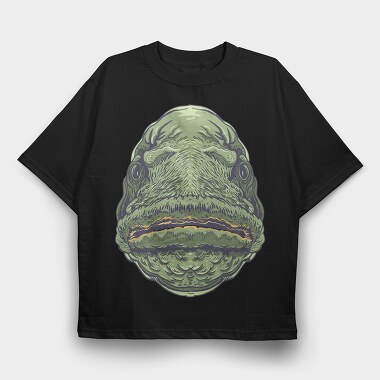 Fish Face, Tricou Oversize Barbati (Unisex)