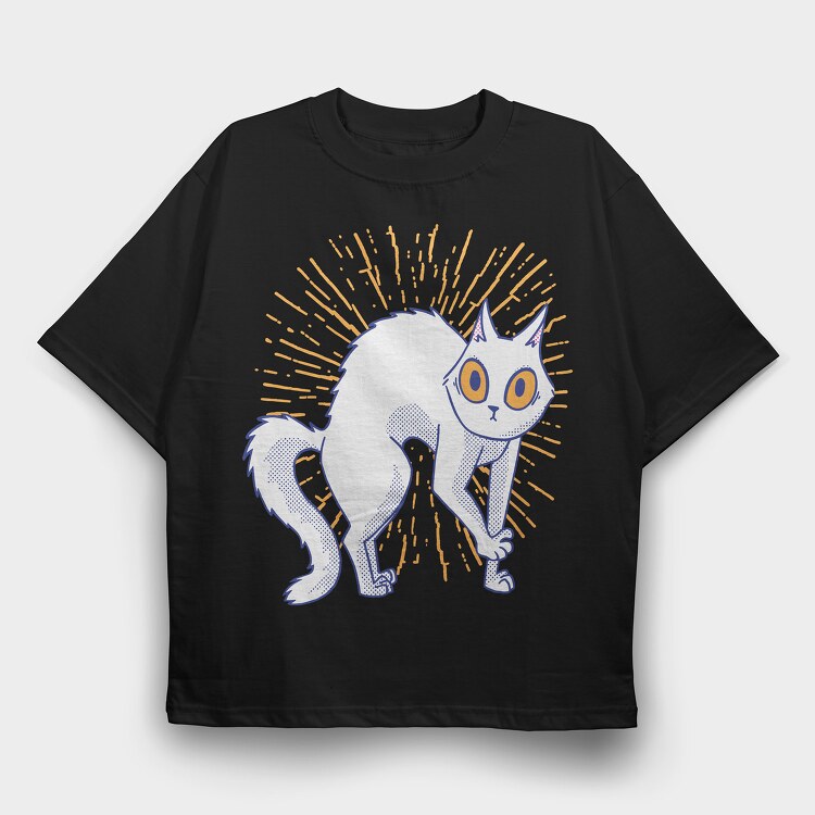 Cat Crab Walk, Tricou Oversize Barbati (Unisex)