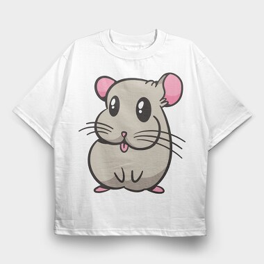 Chinchilla, Tricou Oversize Barbati (Unisex)