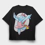 Unicorn Ballet Middle Finger, Tricou Oversize Barbati (Unisex)