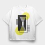 Geometric Stroke, Tricou Oversize Barbati (Unisex)