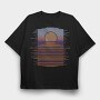 Landscape Sunset Tshirt, Tricou Oversize Barbati (Unisex)