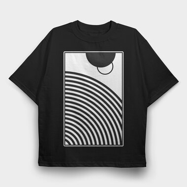 Minimal Geometric 1, Tricou Oversize Barbati (Unisex)