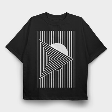 Minimal Geometric 3, Tricou Oversize Barbati (Unisex)
