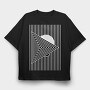 Minimal Geometric 3, Tricou Oversize Barbati (Unisex)
