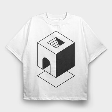Minimal Geometric 5, Tricou Oversize Barbati (Unisex)