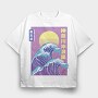 Big Wave Vaporwave, Tricou Oversize Barbati (Unisex)