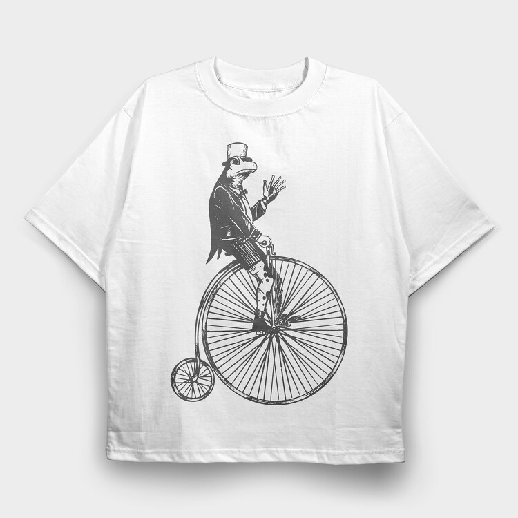 High Wheel Frog, Tricou Oversize Barbati (Unisex)
