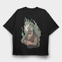 Mona Lisa Mask, Tricou Oversize Barbati (Unisex)