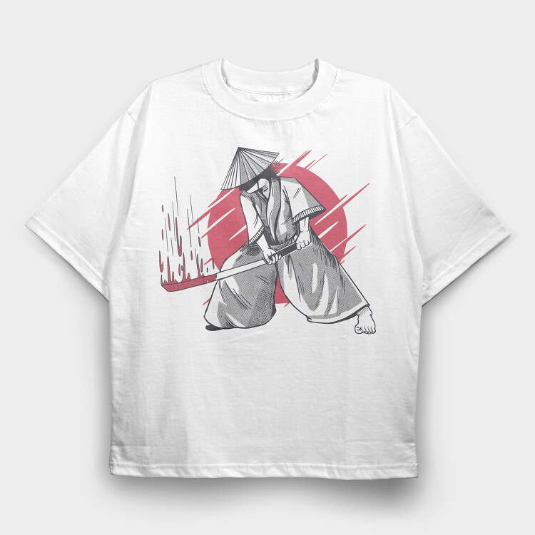 Samurai Blood, Tricou Oversize Barbati (Unisex)