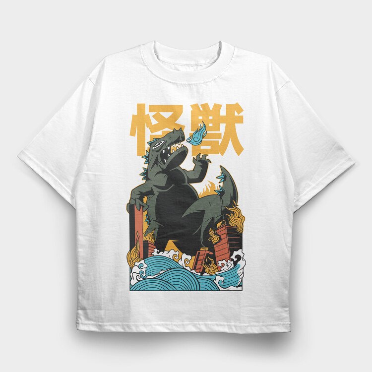 Kaiju, Tricou Oversize Barbati (Unisex)