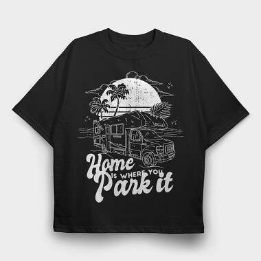 Camper Van Beach, Tricou Oversize Barbati (Unisex)