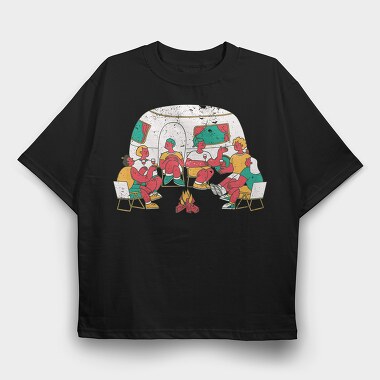 Camping People, Tricou Oversize Barbati (Unisex)
