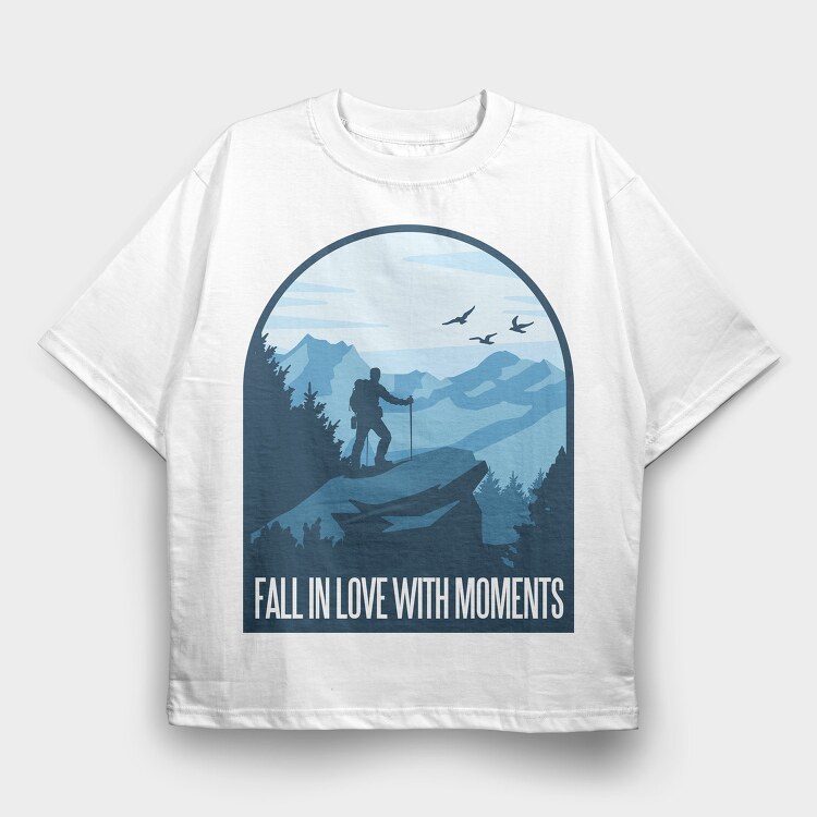 Fall In Love With Moments, Tricou Oversize Barbati (Unisex)
