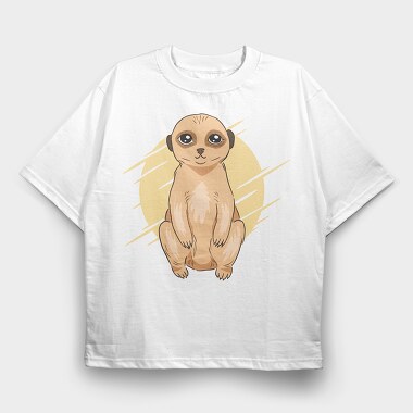 Cute Meerkat, Tricou Oversize Barbati (Unisex)