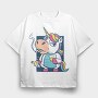 Bad Habits Unicorn, Tricou Oversize Barbati (Unisex)