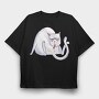 Liking Cat, Tricou Oversize Barbati (Unisex)