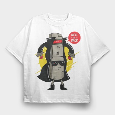 Ctrl Z Cyborg, Tricou Oversize Barbati (Unisex)