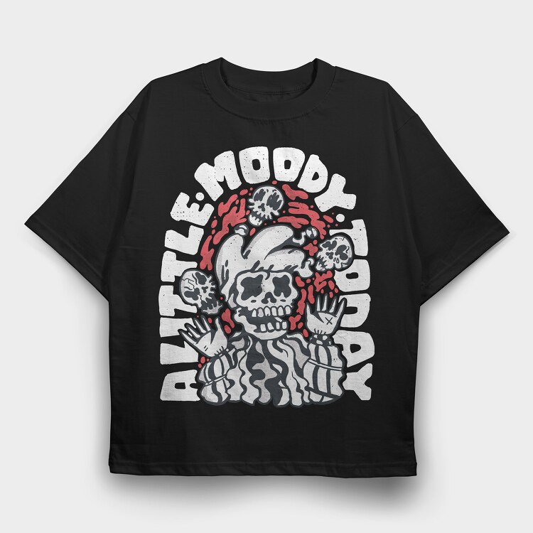 Moody Skeleton, Tricou Oversize Barbati (Unisex)