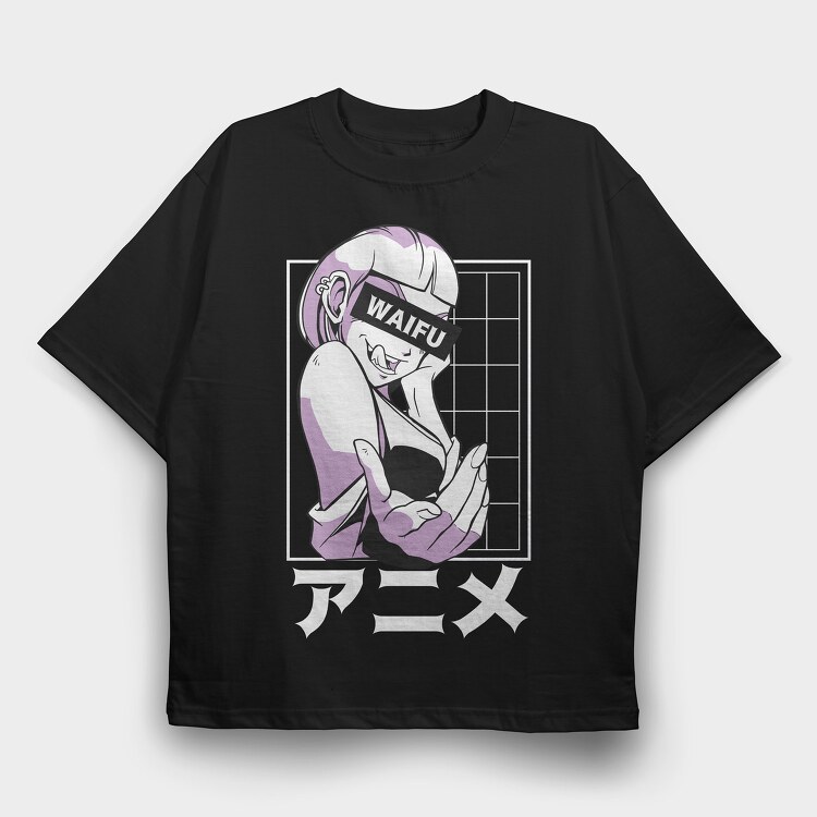 Waifu, Tricou Oversize Barbati (Unisex)