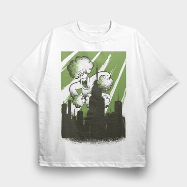 Broccoli Monster, Tricou Oversize Barbati (Unisex)