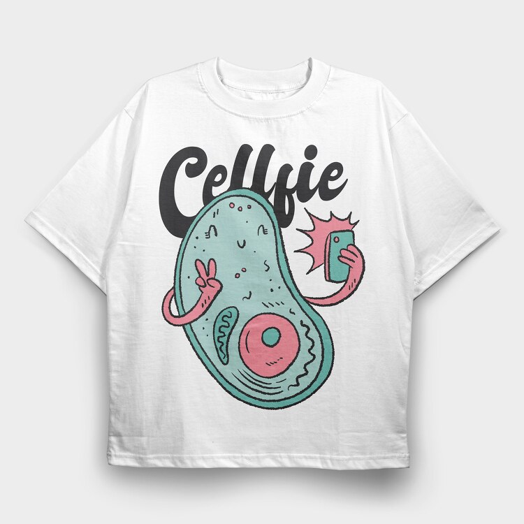 Cellfie, Tricou Oversize Barbati (Unisex)