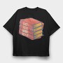Eat Sleep Books Repeat, Tricou Oversize Barbati (Unisex)