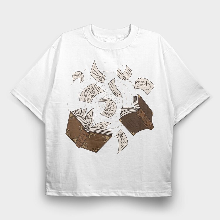 Books Spells, Tricou Oversize Barbati (Unisex)