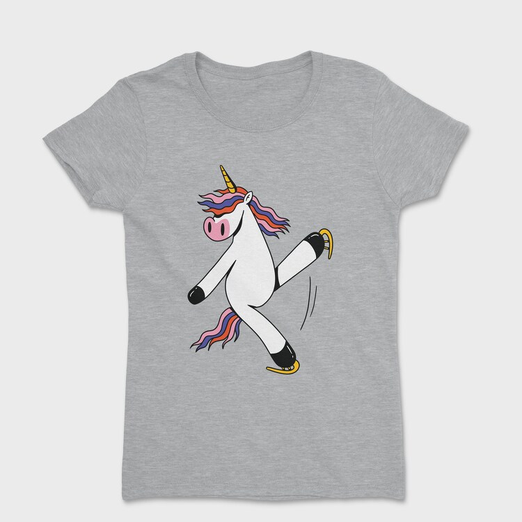 Tricou Femei, Unicorn Ice Skating