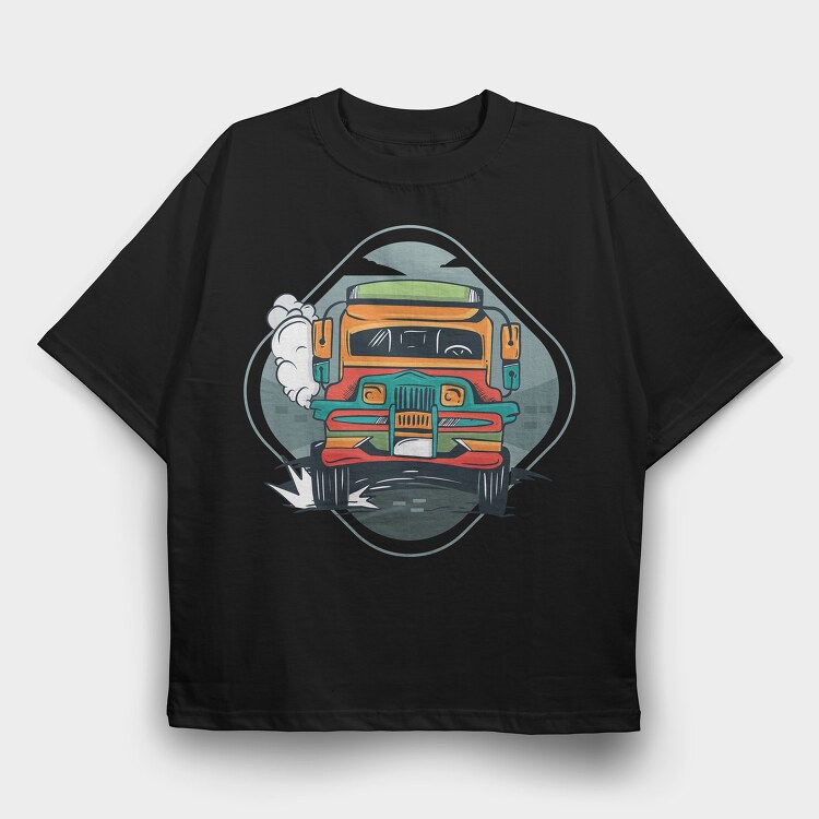 Jeepney, Tricou Oversize Barbati (Unisex)
